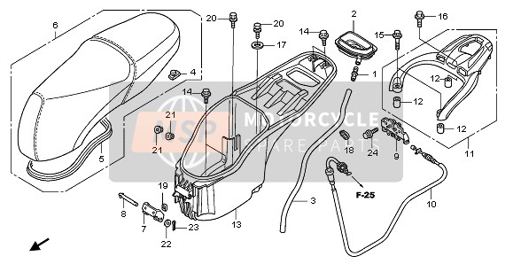 Honda PES150 2010 SITZ & GEPÄCKBOX für ein 2010 Honda PES150